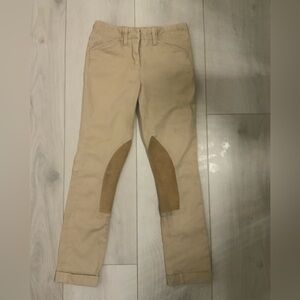 KAKI by Kathryn Hall Kids Show Jodhpurs Tan Knee Patch Size 6